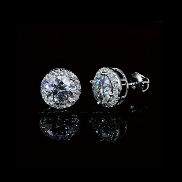 Jewelry - 2 Carat VVS1 Moissanite Stud Earrings - 925 Sterling Silver Post